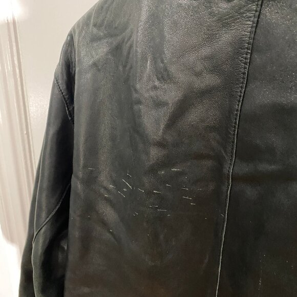 Vintage Oversized Slouchy Leather Blazer Jacket Coat - Picture 5 of 9